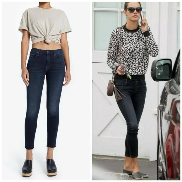 HP⭐️ MOTHER Denim The Looker Crop Jeans in Coffee, Tea, or Me? - Picture 1 of 16